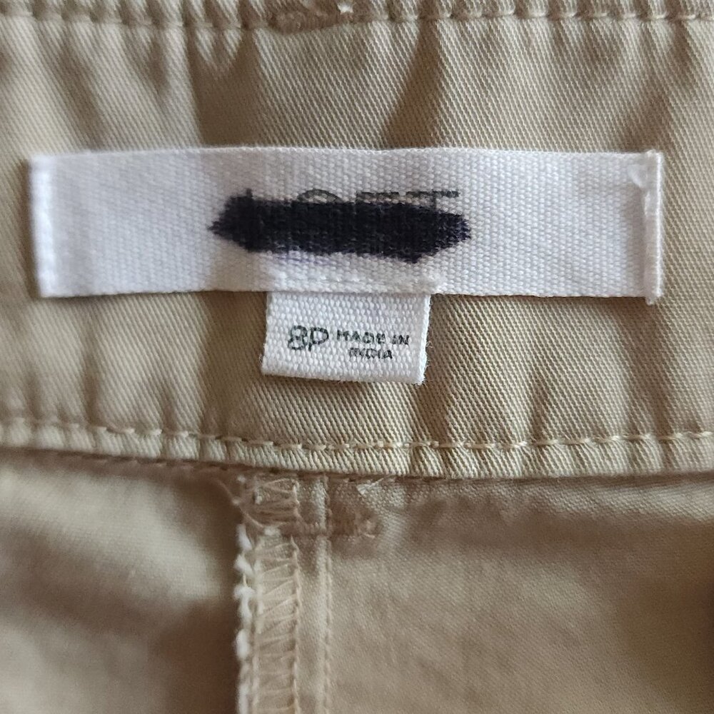 LOFT Petite Poplin Pleated Wide Leg Relaxed Khaki Pants NWOT - Picture 7 of 8